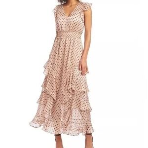 RACHEL Rachel Roy Polka Dot Dress in Pink and Black